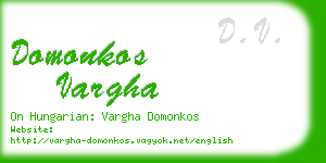 domonkos vargha business card
